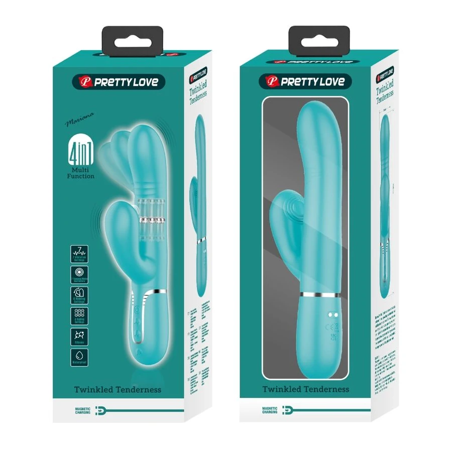 PRETTY LOVE - MULTIFUNKTSIOONILINE G-SPOT VIBRATOR AQUA GREEN